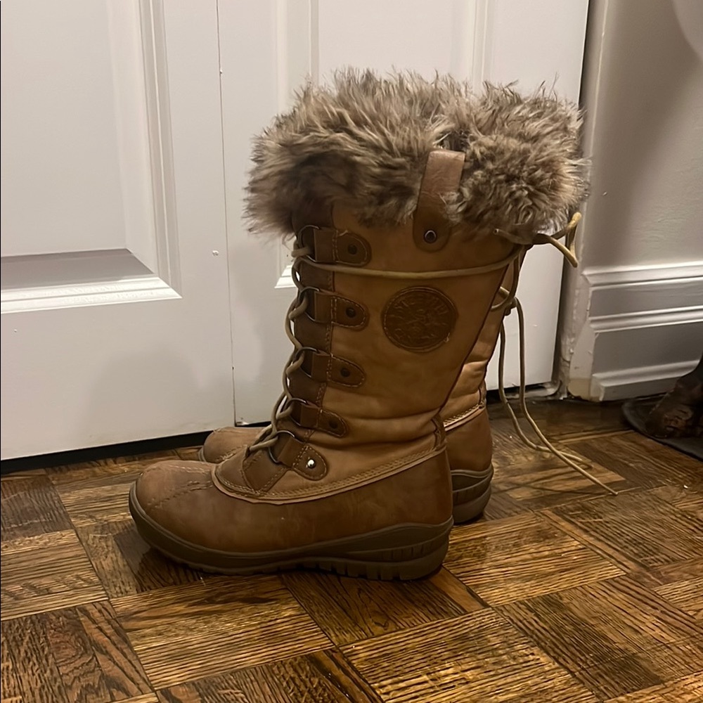 Women's Fur-Lined Brown Boots